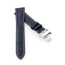 Alligator Uhrenarmband Modell Longi-FS-S blau 22 mm