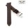 Easy-Klick Alligator Uhrenarmband Modell Longi-FS-S mocca 18 mm, kompatibel Longines