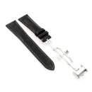 Easy-Klick Alligator Uhrenarmband Modell Longi-FS-S schwarz 20 mm, kompatibel Longines
