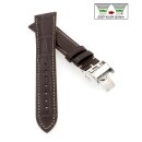 Easy-Klick Alligator Uhrenarmband Modell Longi-FS-S mocca...