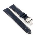 Easy-Klick Alligator Uhrenarmband Modell Longi-FS-S blau 22 mm, kompatibel Longines