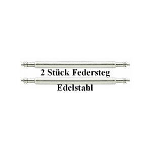 2 Stk. Federsteg 22/2,5 mm Edelstahl mit Doppelkopf, ultradick