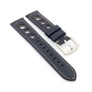 Vintage Rallye Uhrenarmband Modell Jülich blau 20 mm