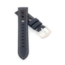 Vintage Rallye Uhrenarmband Modell Jülich blau 22 mm