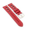 Vintage Rallye Uhrenarmband Modell Jülich rot 20 mm