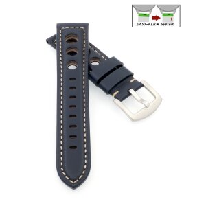 Easy-Klick Vintage Rallye Uhrenarmband Modell Jülich blau 20 mm