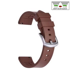 Easy-Klick FKM-Kautschuk Uhrenarmband Modell Rescue braun 18 mm