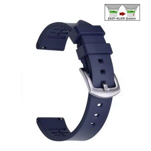 Easy-Klick FKM-Kautschuk Uhrenarmband Modell Rescue blau 24 mm