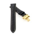 Alligator Uhrenarmband Modell Longi-FS-G schwarz 21 mm,...