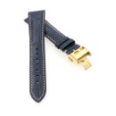 Alligator Uhrenarmband Modell Longi-FS-G blau 21 mm,...
