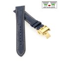Easy-Klick Alligator Uhrenarmband Modell Longi-FS-G blau...