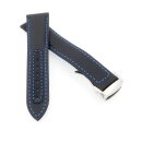 Premium Hybrid Uhrenarmband Modell Alzey-FSS schwarz-blau...