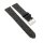 Feines echt Strauß Uhrenarmband Modell Jawa schwarz 16 mm
