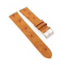 Feines echt Strauß Uhrenarmband Modell Jawa cognac 18 mm