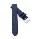 Feines echt Strauß Uhrenarmband Modell Jawa blau 20 mm