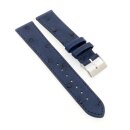 Feines Easy-Klick echt Strauß Uhrenarmband Modell Jawa blau 16 mm