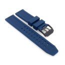 Easy-Klick Premium Silikon Uhrenarmband Doppeldorn Modell Primus-P blau 23 mm