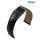 Barington echt Alligator Uhrenarmband Modell Louisiana-Kroko schwarz 19/16 mm