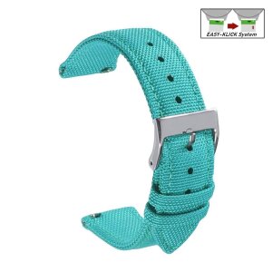 Easy-Klick Canvas-Nylon Textil Uhrenarmband Modell Astoria tiffano 22 mm