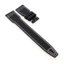 Nytech-Leder Uhrenarmband Modell IW-22 schwarz-WN 21 mm, kompatibel IWC