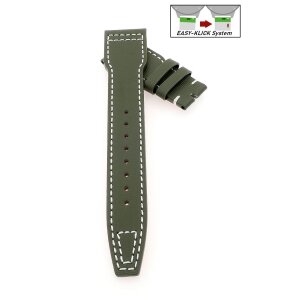 Easy-Klick Nytech-Leder Uhrenarmband Modell IW-22 grün-WN 21 mm, kompatibel IWC
