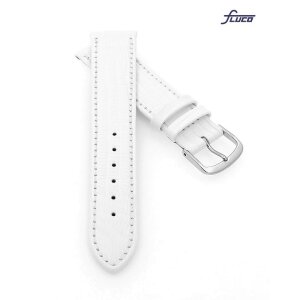 Fluco Teju-Eidechse Uhrenarmband Modell Emporio-NL weiß 20 mm, Handmade