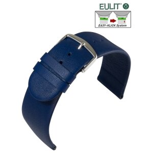 Feines Eulit Easy-Klick Schafnappa-Leder Uhrenarmband Modell Schafnappa blau 22 mm
