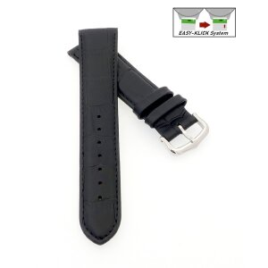 Easy-Klick Alligator Uhrenarmband Modell CT-55-NL schwarz-TiT 16 mm, kompatibel Cartier