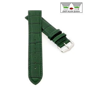 Easy-Klick Alligator Uhrenarmband Modell CT-55-NL grün-TiT 20 mm, kompatibel Cartier