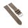 Easy-Klick Veloursleder Uhrenarmband Modell Oslo-XS taupe 16 mm Handarbeit