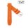 Easy-Klick Premium FKM-Kautschuk Uhrenarmband Modell Ricosta orange 20 mm