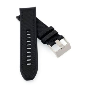 Hybrid Kautschuk-Nylon Uhrenarmband Modell Chief-S schwarz-SN 26 mm, komp. Diesel Uhren