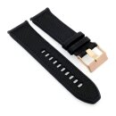 Hybrid Kautschuk-Nylon Uhrenarmband Modell Chief-RG schwarz-SN 26 mm, komp. Diesel Uhren