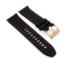 Hybrid Kautschuk-Nylon Uhrenarmband Modell Chief-RG schwarz-RN 26 mm, komp. Diesel Uhren