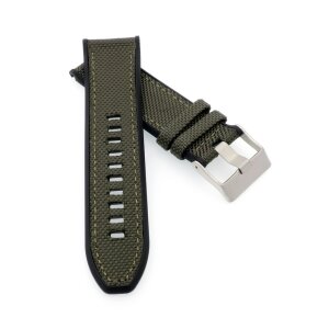 Hybrid Kautschuk-Nylon Uhrenarmband Modell Chief-S grün 26 mm, komp. Diesel Uhren