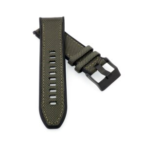 Hybrid Kautschuk-Nylon Uhrenarmband Modell Chief-P grün 26 mm, komp. Diesel Uhren
