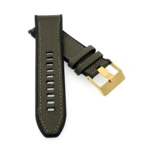 Hybrid Kautschuk-Nylon Uhrenarmband Modell Chief-G grün 26 mm, komp. Diesel Uhren