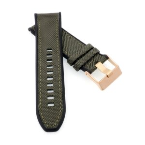 Hybrid Kautschuk-Nylon Uhrenarmband Modell Chief-RG grün 26 mm, komp. Diesel Uhren