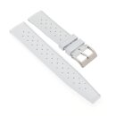Easy-Klick Retro FKM-Kautschuk Uhrenarmband Modell Tropical-FKM weiß 19 mm