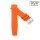 Easy-Klick Retro FKM-Kautschuk Uhrenarmband Modell Tropical-FKM orange 18 mm