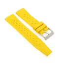 Easy-Klick Retro FKM-Kautschuk Uhrenarmband Modell Tropical-FKM gelb 23 mm