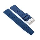 Easy-Klick Retro FKM-Kautschuk Uhrenarmband Modell Tropical-FKM dunkelblau 18 mm