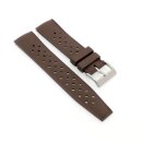 Easy-Klick Retro FKM-Kautschuk Uhrenarmband Modell Tropical-FKM braun 23 mm