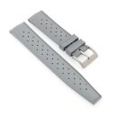 Easy-Klick Retro FKM-Kautschuk Uhrenarmband Modell Tropical-FKM grau 19 mm