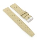 Easy-Klick Retro FKM-Kautschuk Uhrenarmband Modell Tropical-FKM beige-creme 19 mm