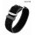 Eulit Perlon Durchzugs-Uhrenarmband Modell Atlantic-gebürstet schwarz-grau 20 mm