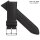 Stailer Premium Kalbsleder Uhrenarmband Modell Plash schwarz 18 mm, wasserfest