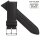 Stailer Premium Easy-Klick Kalbsleder Uhrenarmband Modell Plash schwarz 22 mm, wasserfest