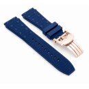 FKM-Kautschuk Uhrenarmband Modell BLG25-FS-RG blau 22 mm, komp. Breitling