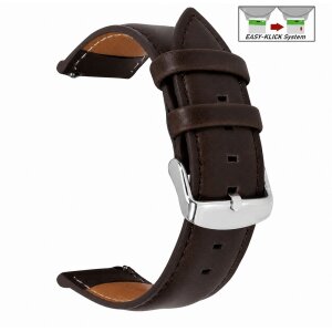 Easy-Klick Kalbsleder Uhrenarmband Modell Galotta mocca 18 mm